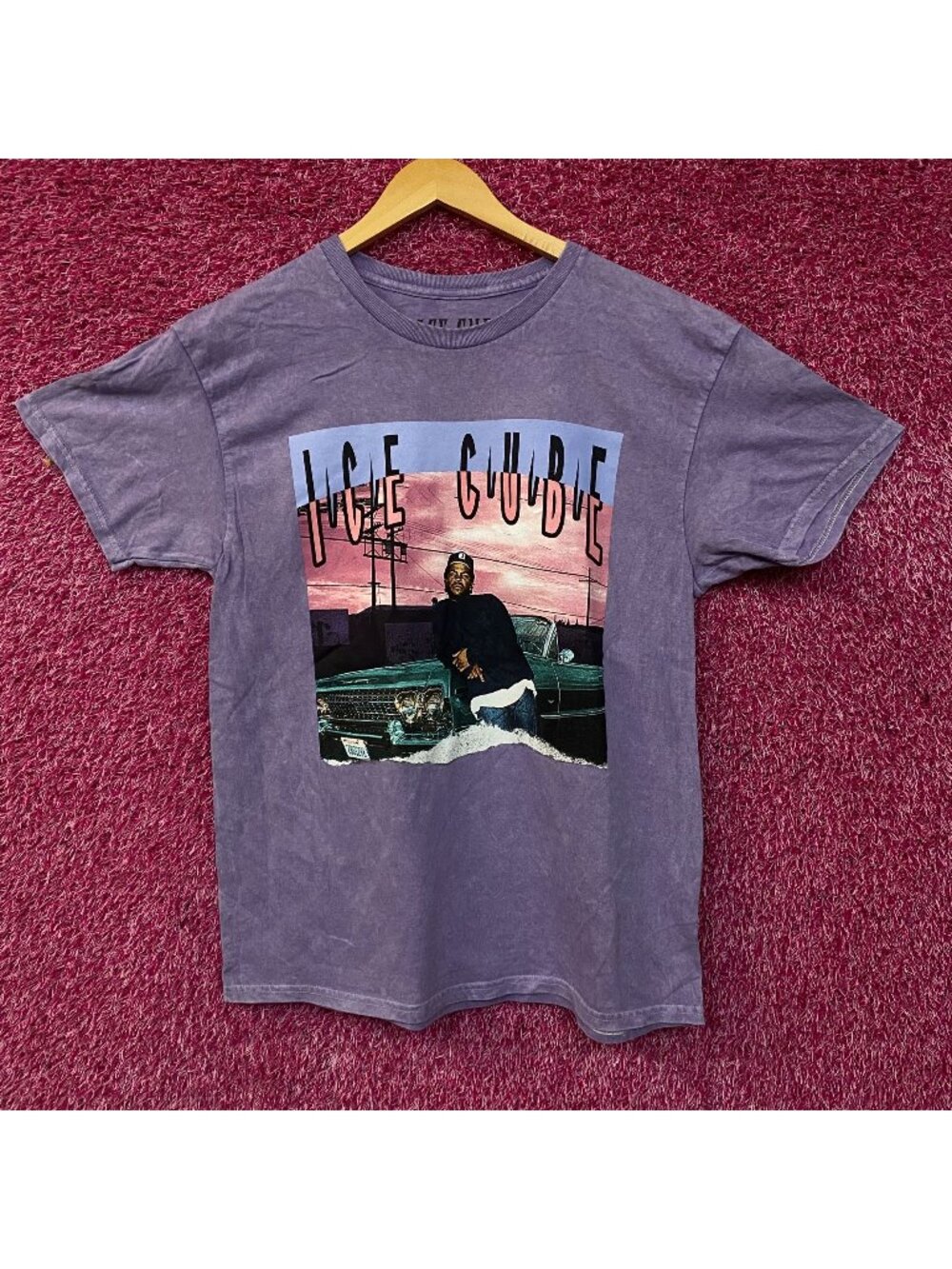 Ice Cube It Was A Good Day Lavender Graphic T-Shirt Large